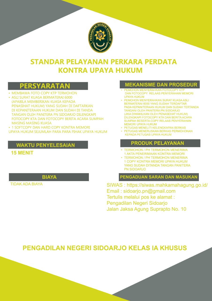 PRODUK PELAYANAN KEPANITERAAN PERDATA